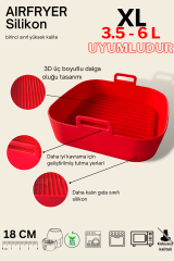 TIGRECOOK Airfryer Silikon Pişirme Kalıbı Hava Fritözü Kalıbı