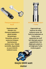 EL BLENDER Seti INOX Doğrayıcı Kahve Ve Baharat Öğütücü Patates ezici 1500 WATT